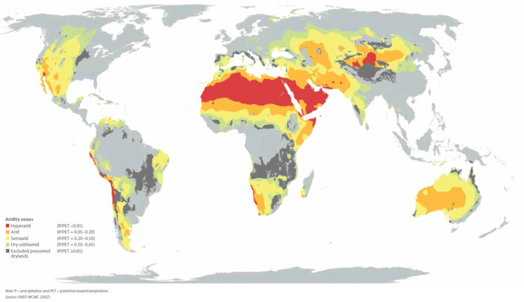 map of desertification - what is desertification